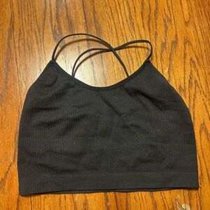 Colsie Black Ribbed Tank top